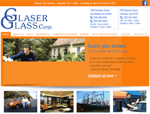 Tablet Screenshot of glaserglass.com